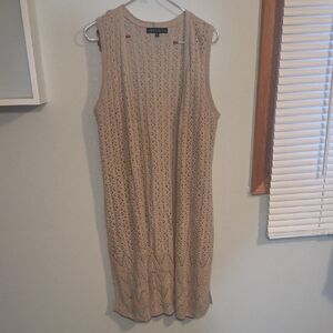 Tan Tank Top Cardigan